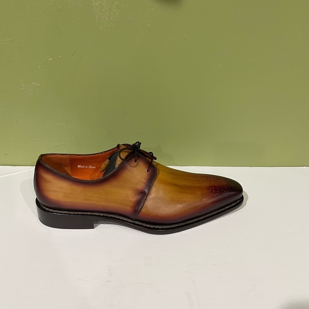 Mezlan shoes tan leather calf Oxford lace up size 11 - Picture 2 of 4